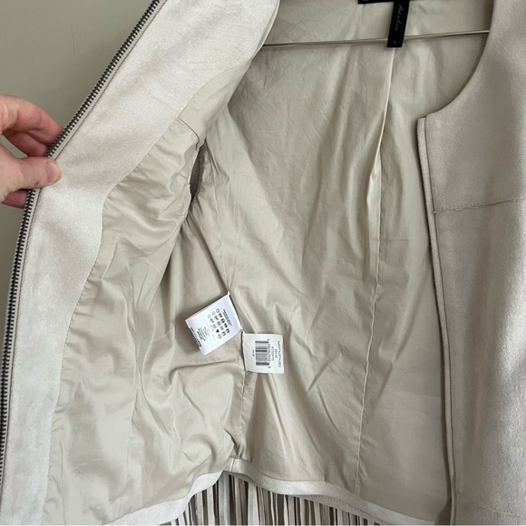 BCBG Fringe Faux Suede Capelet - Picture 12 of 14